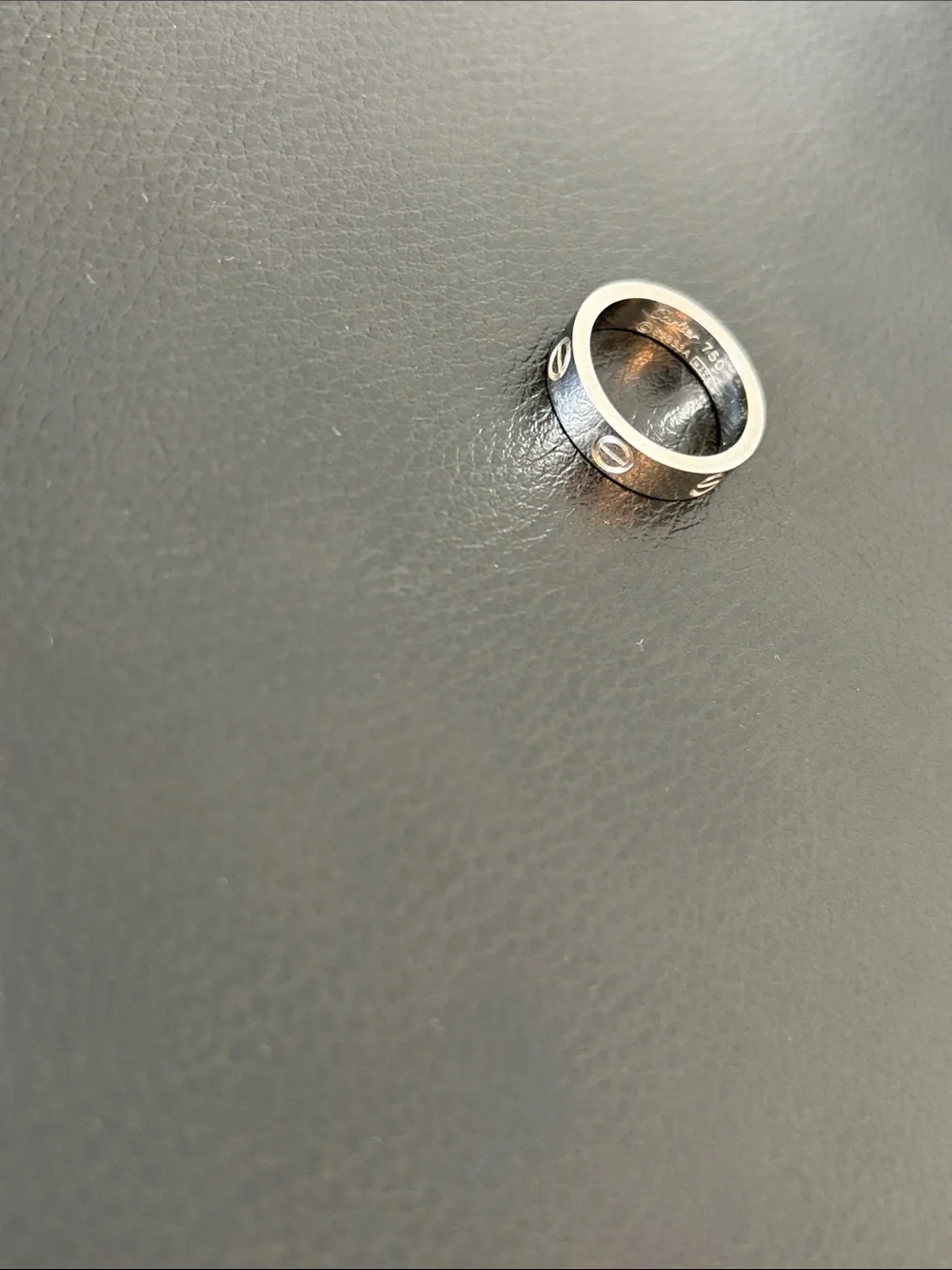 Polished Silver Band Ring with Screw Detail - Pink Accent